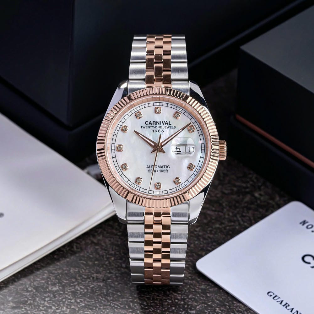 Đồng hồ nam Carnival 8131G-CH-TK (Xà cừ trắng)