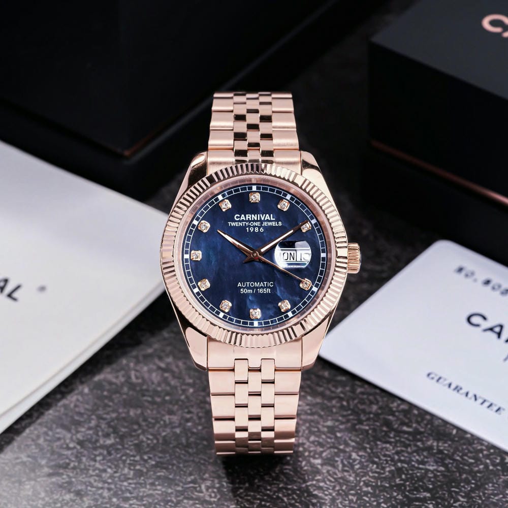 Đồng hồ nam Carnival 8131G-VH-DK (Xà cừ Đen)