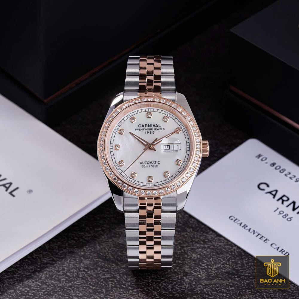 Đồng Hồ Nam Carnival 8131G2-CH-TK (Xà Cừ Trắng)