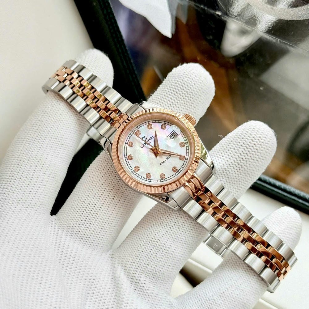 Đồng hồ Nữ Carnival 8131L-CH-TK (Xà cừ trắng)