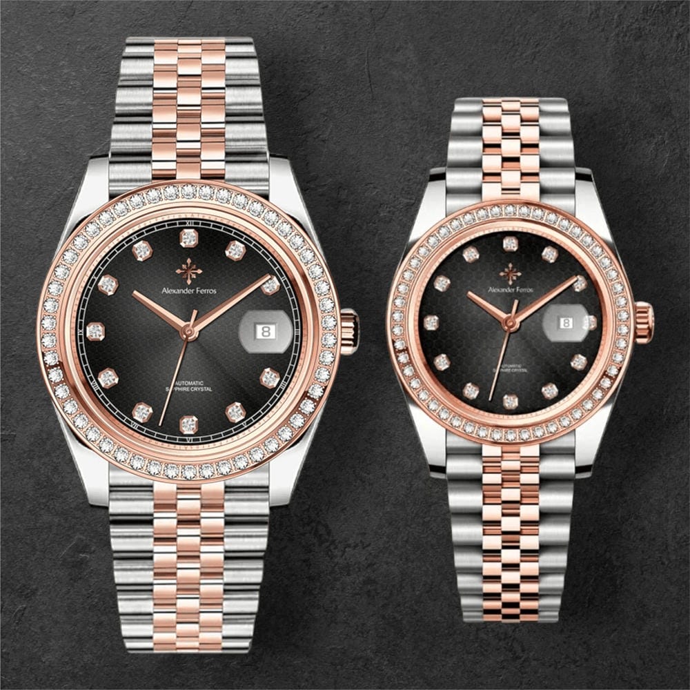 Đồng Hồ Cặp Alexander Ferros 8201D-01 & 8021D-01